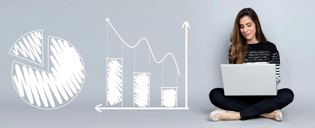 Financial growth chart with upward trend